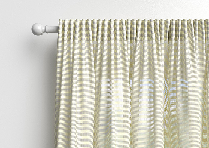 Catania Stripe Voile, Powder Cream - Made to Measure Curtains - Image 10